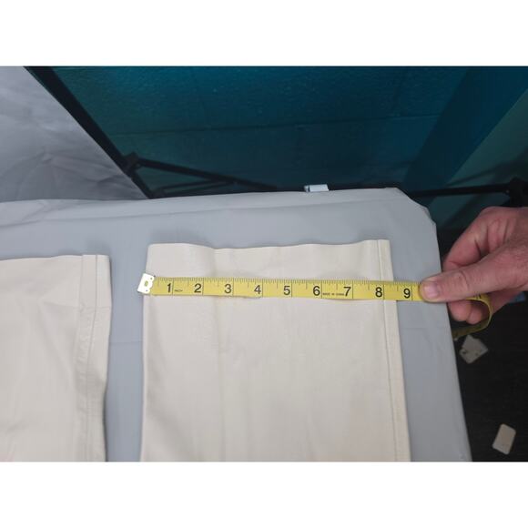 RARE VINTAGE Tommy Hilfiger Leather Pants Women's Size 6 CREAM OFF WHITE - Picture 4 of 13